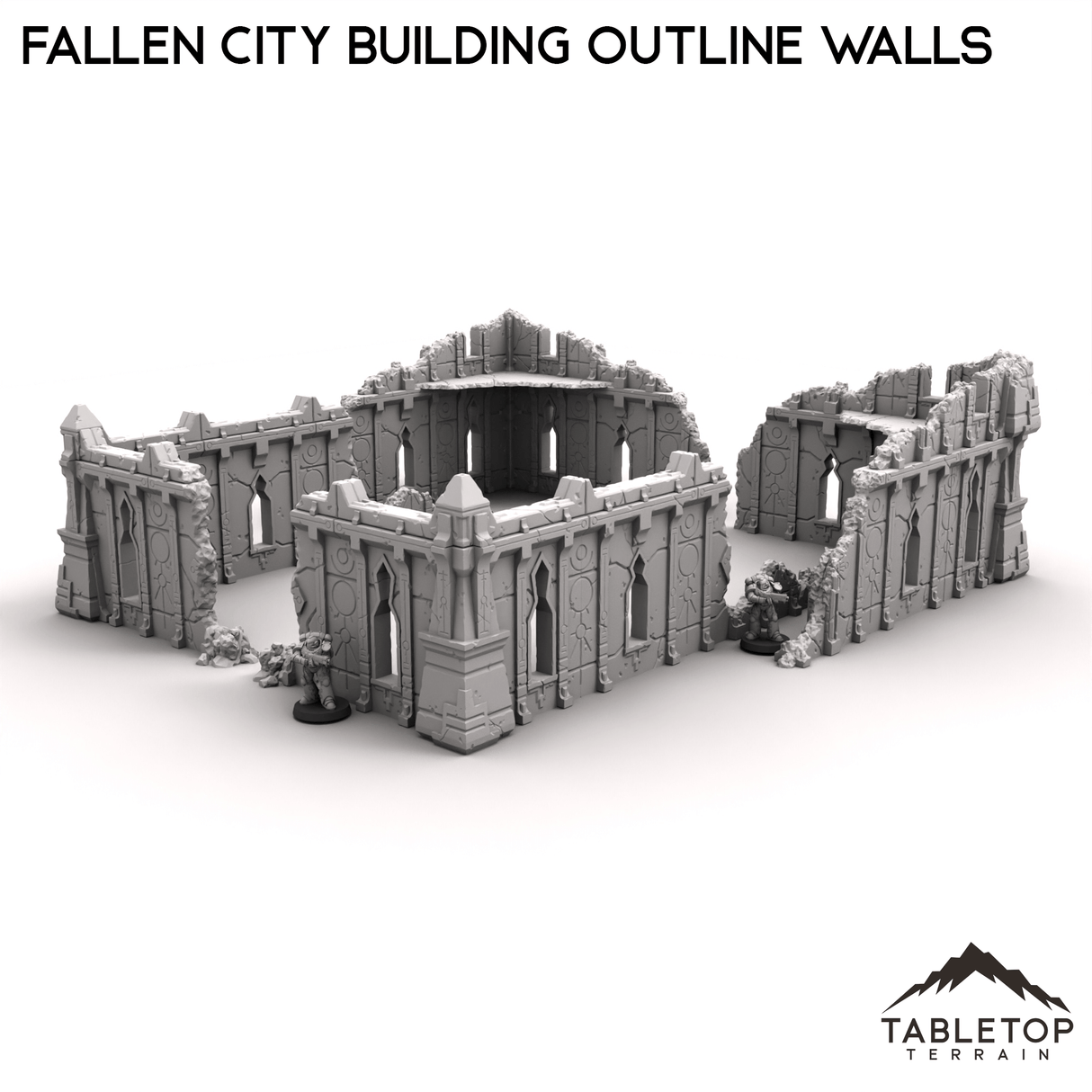 Tabletop Terrain Terrain R8 Fallen City Building Outline Walls