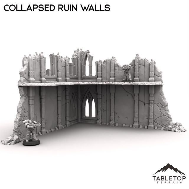 Tabletop Terrain Terrain R9 Collapsed Ruin Walls