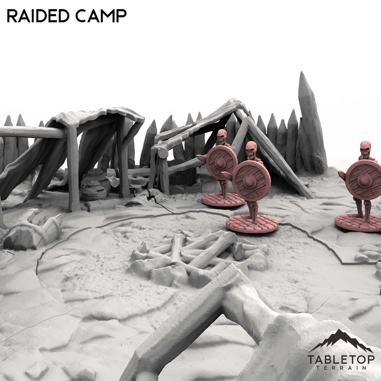 Tabletop Terrain Terrain Raided Camp