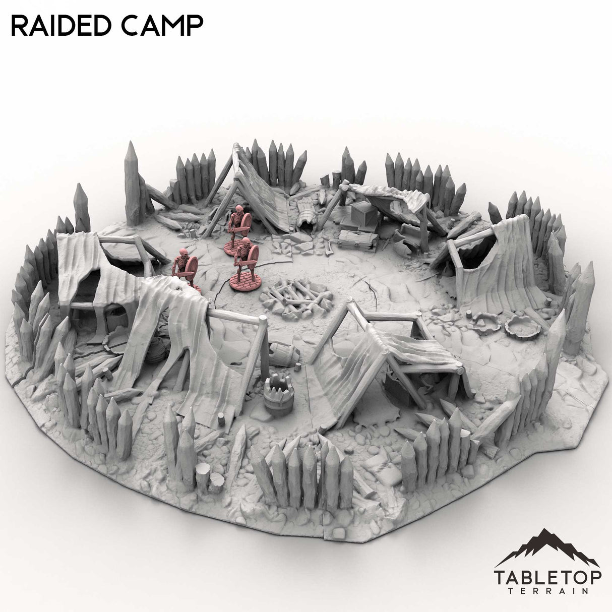 Tabletop Terrain Terrain Raided Camp