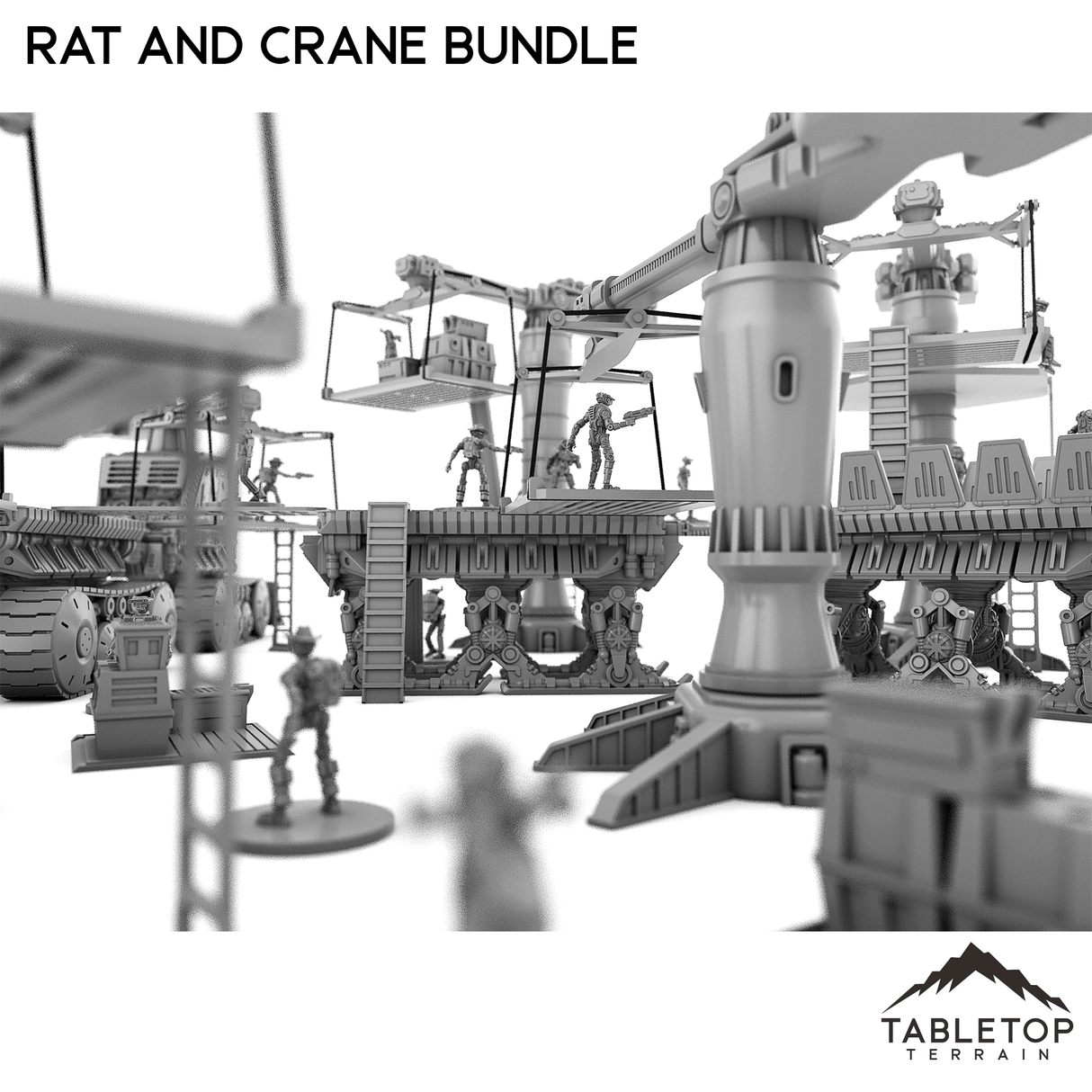 Tabletop Terrain Terrain Rat and Crane Bundle Set