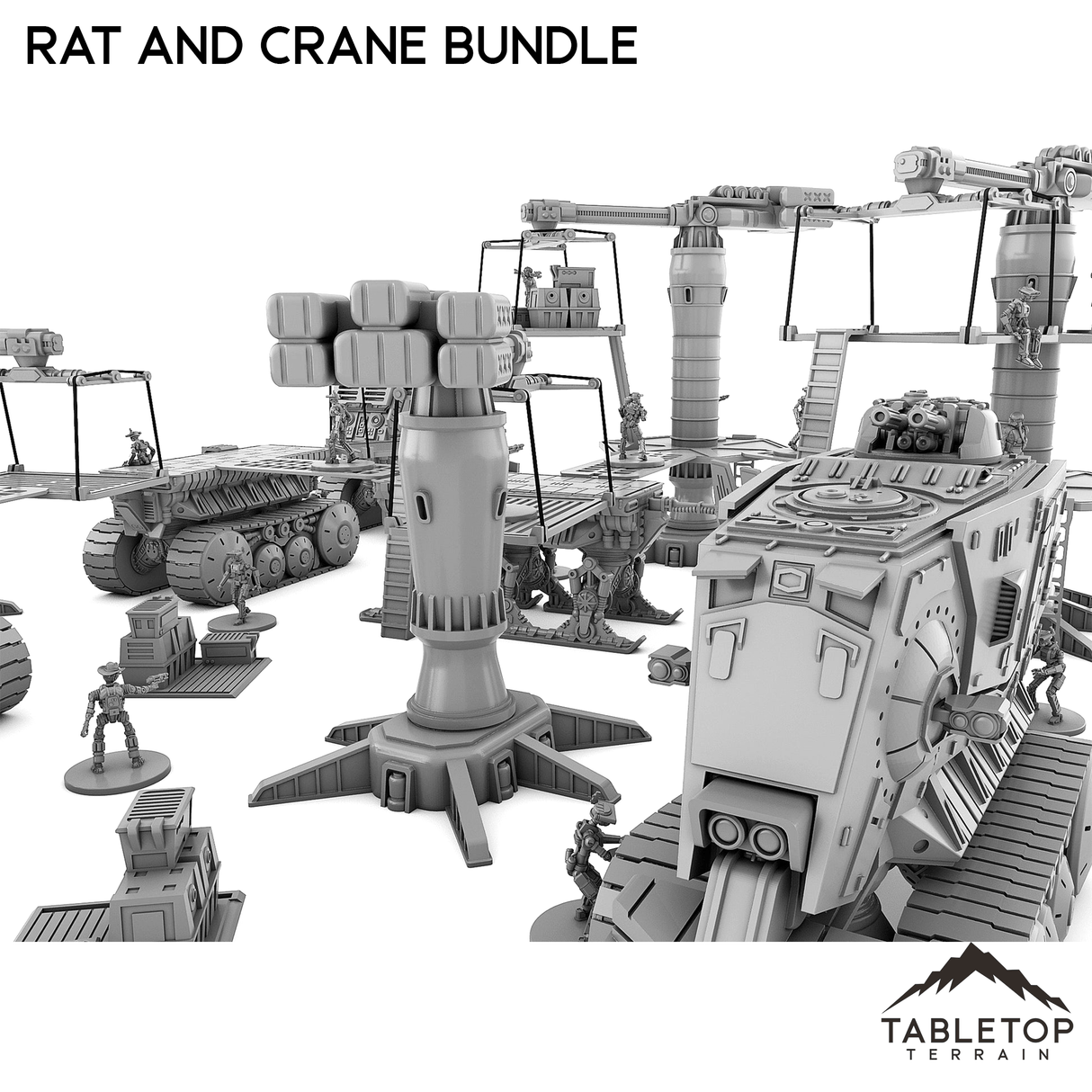 Tabletop Terrain Terrain Rat and Crane Bundle Set