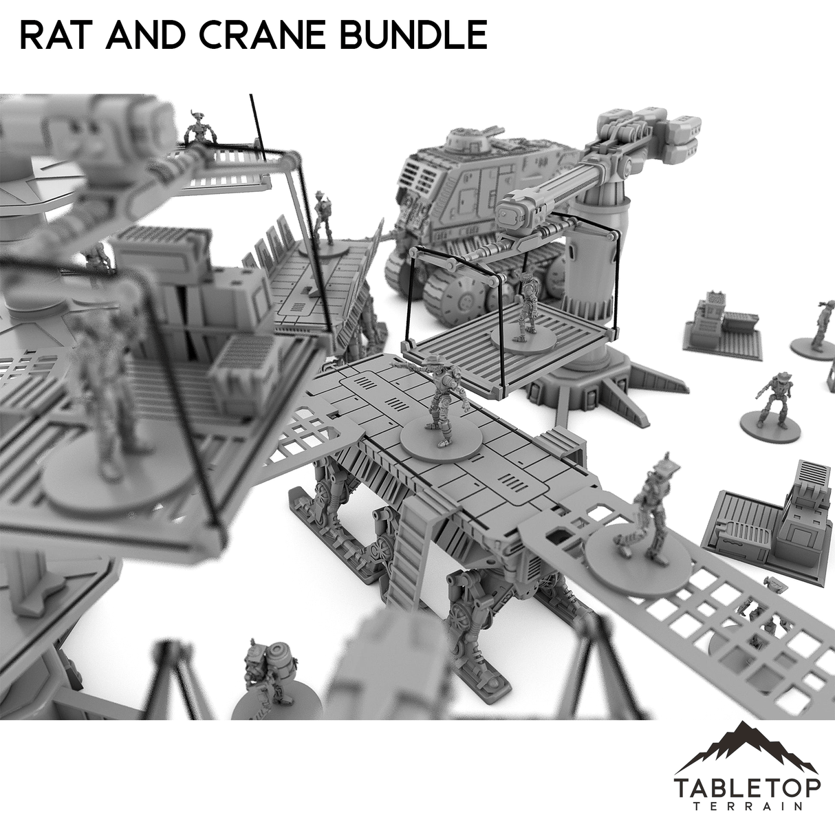 Tabletop Terrain Terrain Rat and Crane Bundle Set