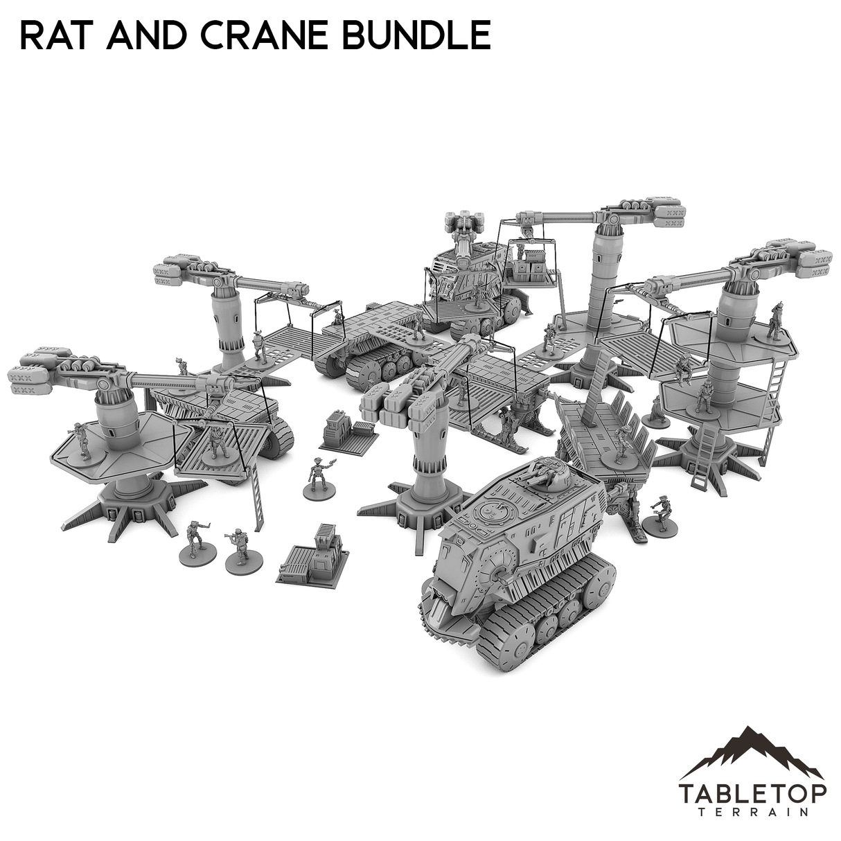 Tabletop Terrain Terrain Rat and Crane Bundle Set