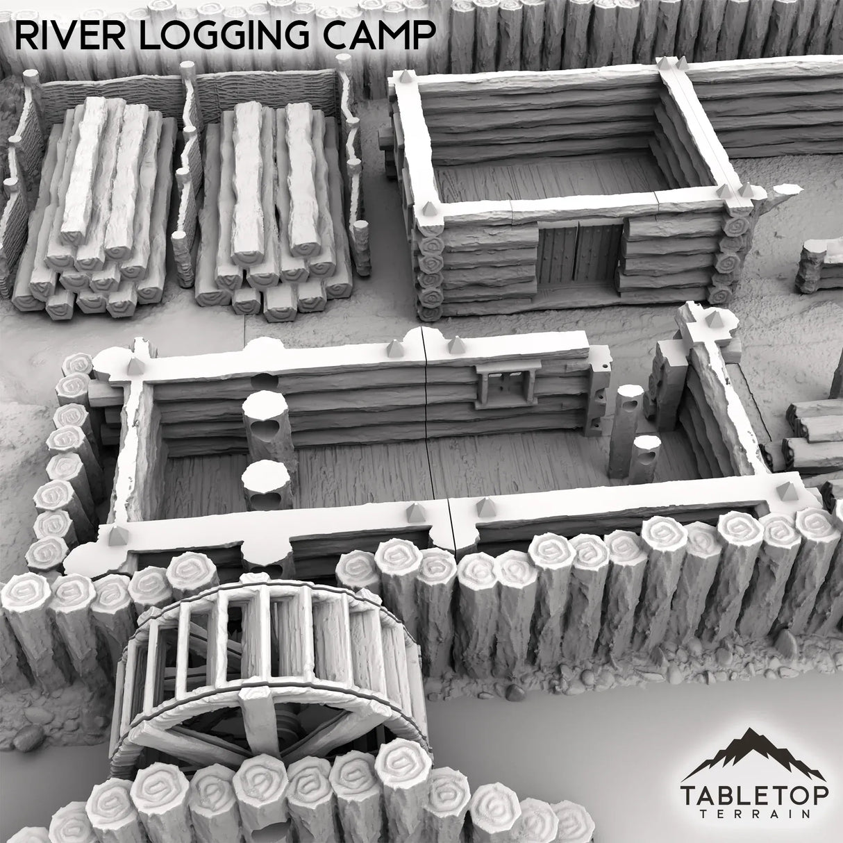 Tabletop Terrain Terrain River Logging Camp
