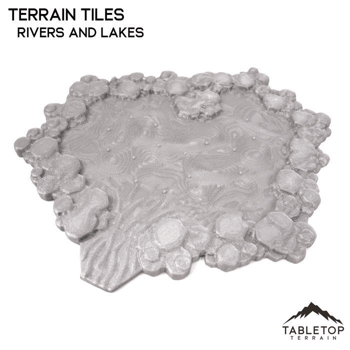 Tabletop Terrain Terrain Rivers and Lakes Terrain Tiles - Hextech - 6mm
