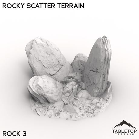 Tabletop Terrain Terrain Rock 3 / 32mm Rocky Scatter Terrain
