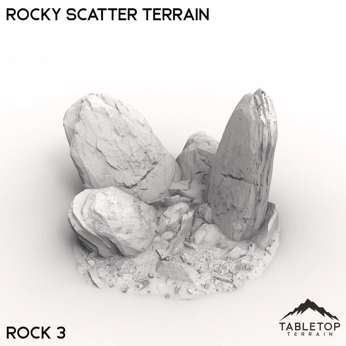 Tabletop Terrain Terrain Rock 3 / 32mm Rocky Scatter Terrain