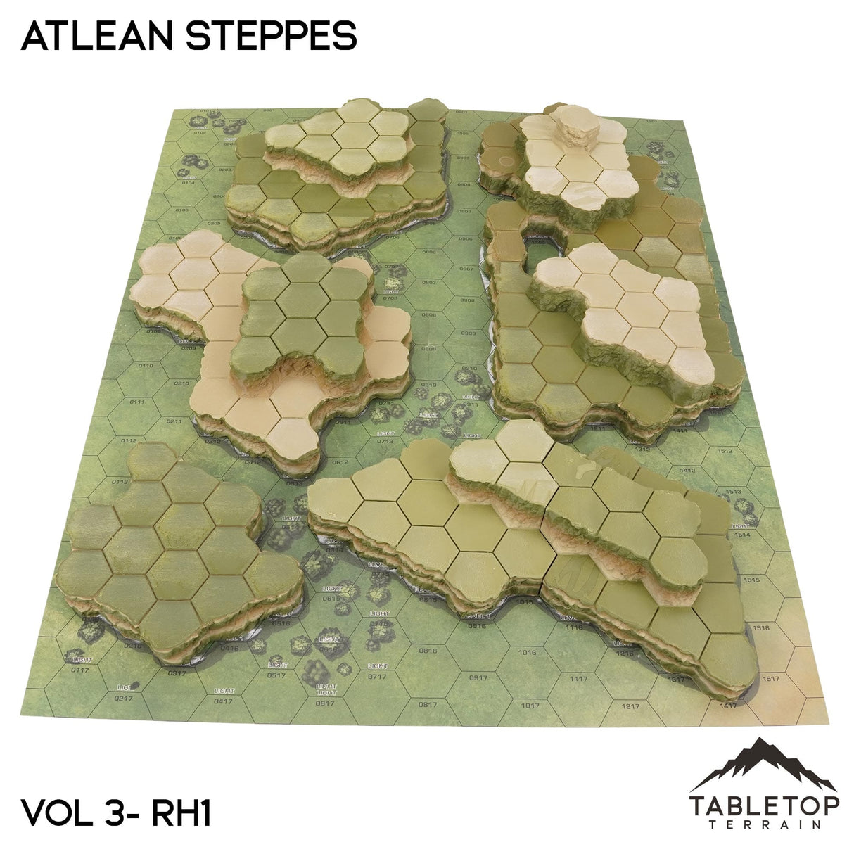 Tabletop Terrain Terrain Rolling Hills #1 Compatible Map Hill Sets - Atlean Steppes