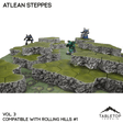 Tabletop Terrain Terrain Rolling Hills #1 Compatible Map Hill Sets - Atlean Steppes