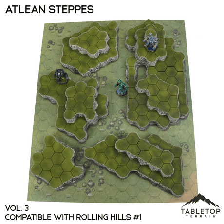 Tabletop Terrain Terrain Rolling Hills #1 Compatible Map Hill Sets - Atlean Steppes