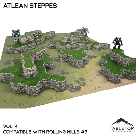 Tabletop Terrain Terrain Rolling Hills #3 Compatible Map Hill Sets - Atlean Steppes