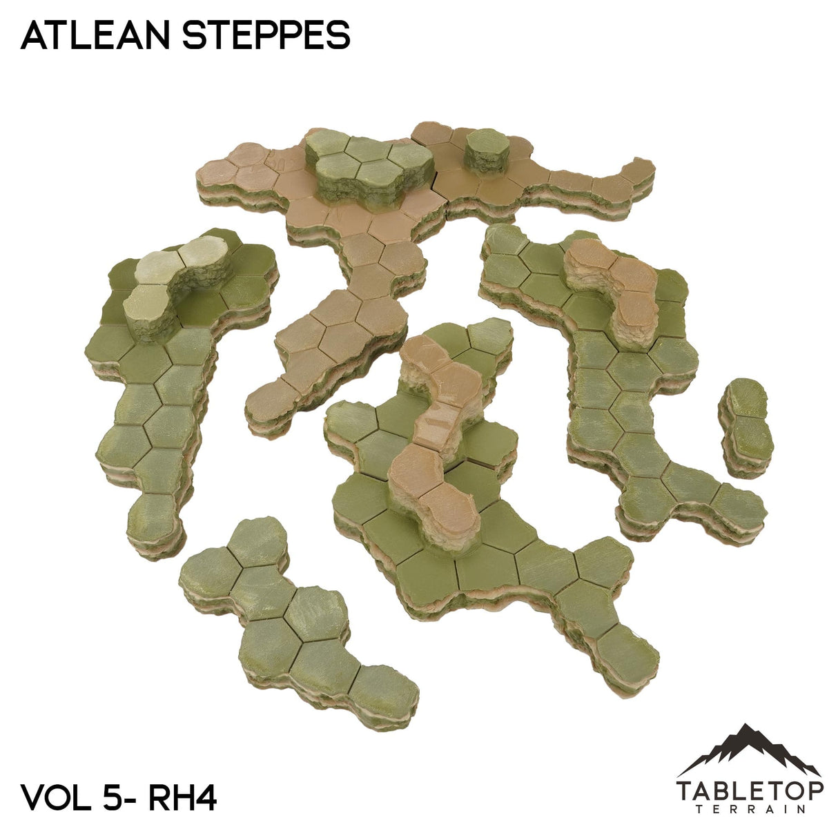 Tabletop Terrain Terrain Rolling Hills #4 Compatible Map Hill Sets - Atlean Steppes