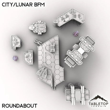 Tabletop Terrain Terrain Roundabout HEXTECH City/Lunar BFM - City Map Pack