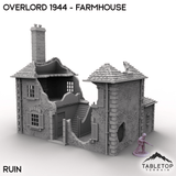 Tabletop Terrain Terrain Ruined / 32mm Overlord 1944 - Farmhouse