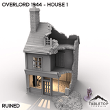 Tabletop Terrain Terrain Ruined / 32mm Overlord 1944 - House 1