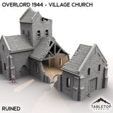 Tabletop Terrain Terrain Ruined / 32mm Overlord 1944 - Village Church