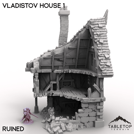 Tabletop Terrain Terrain Ruined / 32mm Vladistov House 1