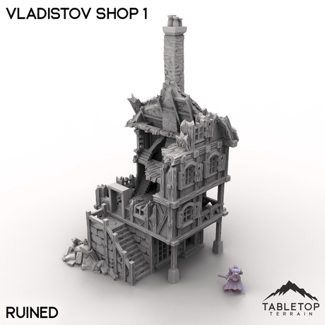 Tabletop Terrain Terrain Ruined / 32mm Vladistov Shop 1