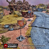 Tabletop Terrain Terrain Ruined Billboards and Signs - Apocalyptic Terrain