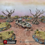 Tabletop Terrain Terrain Ruined Boat - Apocalyptic Terrain