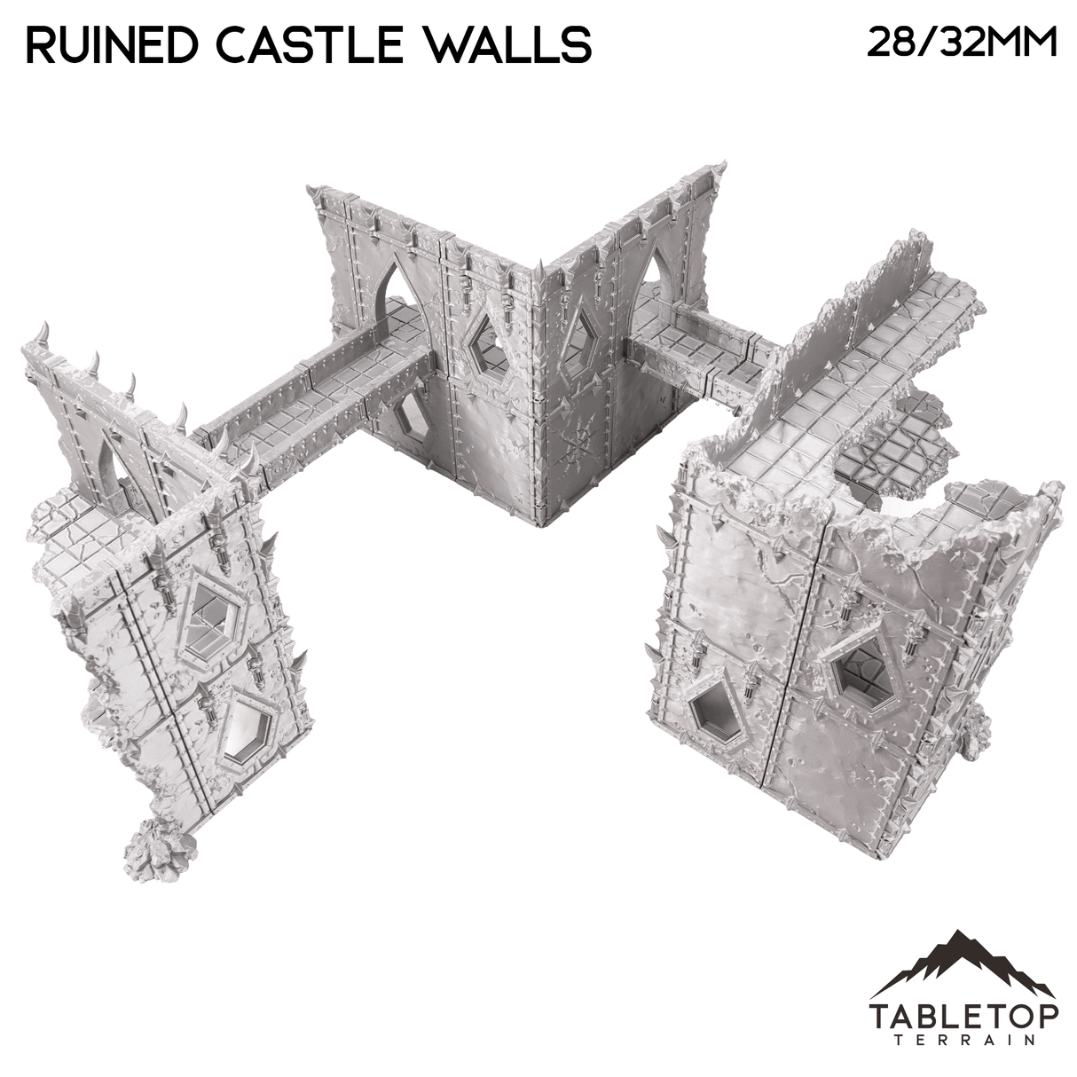 Tabletop Terrain Terrain Ruined Castle Walls - Demon Gate