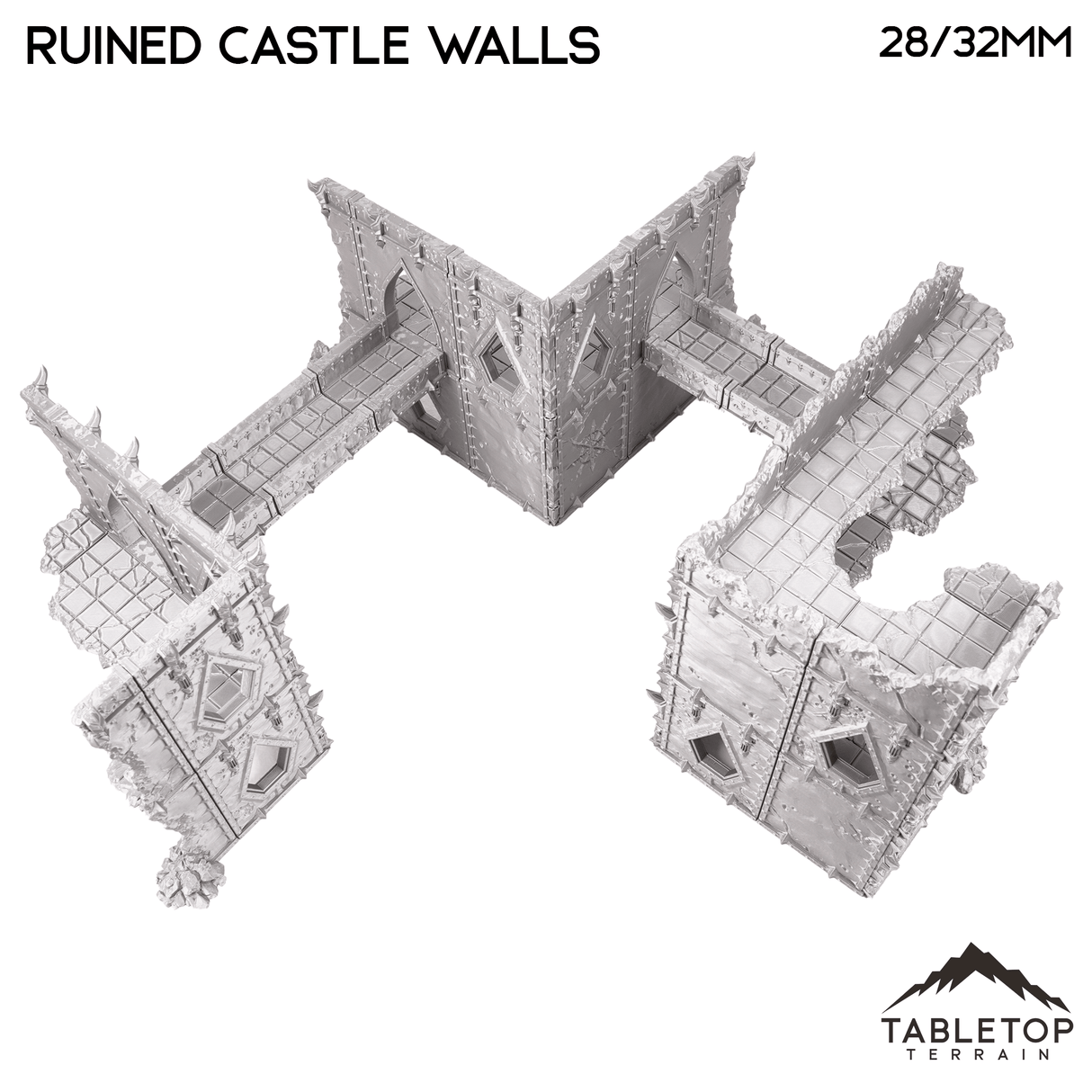 Tabletop Terrain Terrain Ruined Castle Walls - Demon Gate