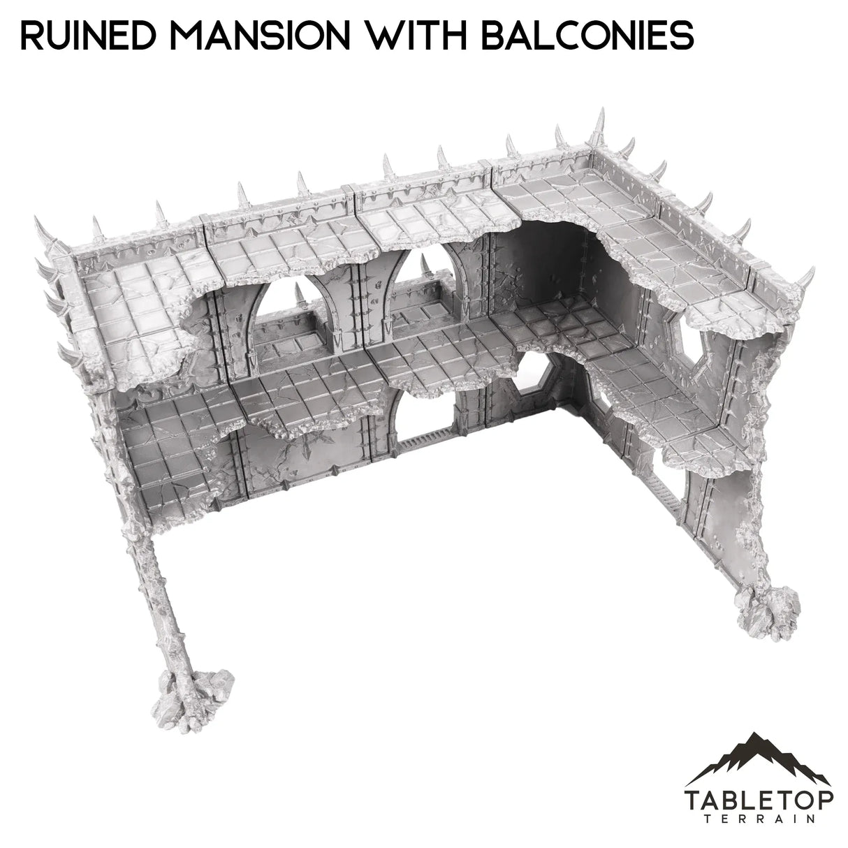 Tabletop Terrain Terrain Ruined Mansion with Balconies - Demon Gate