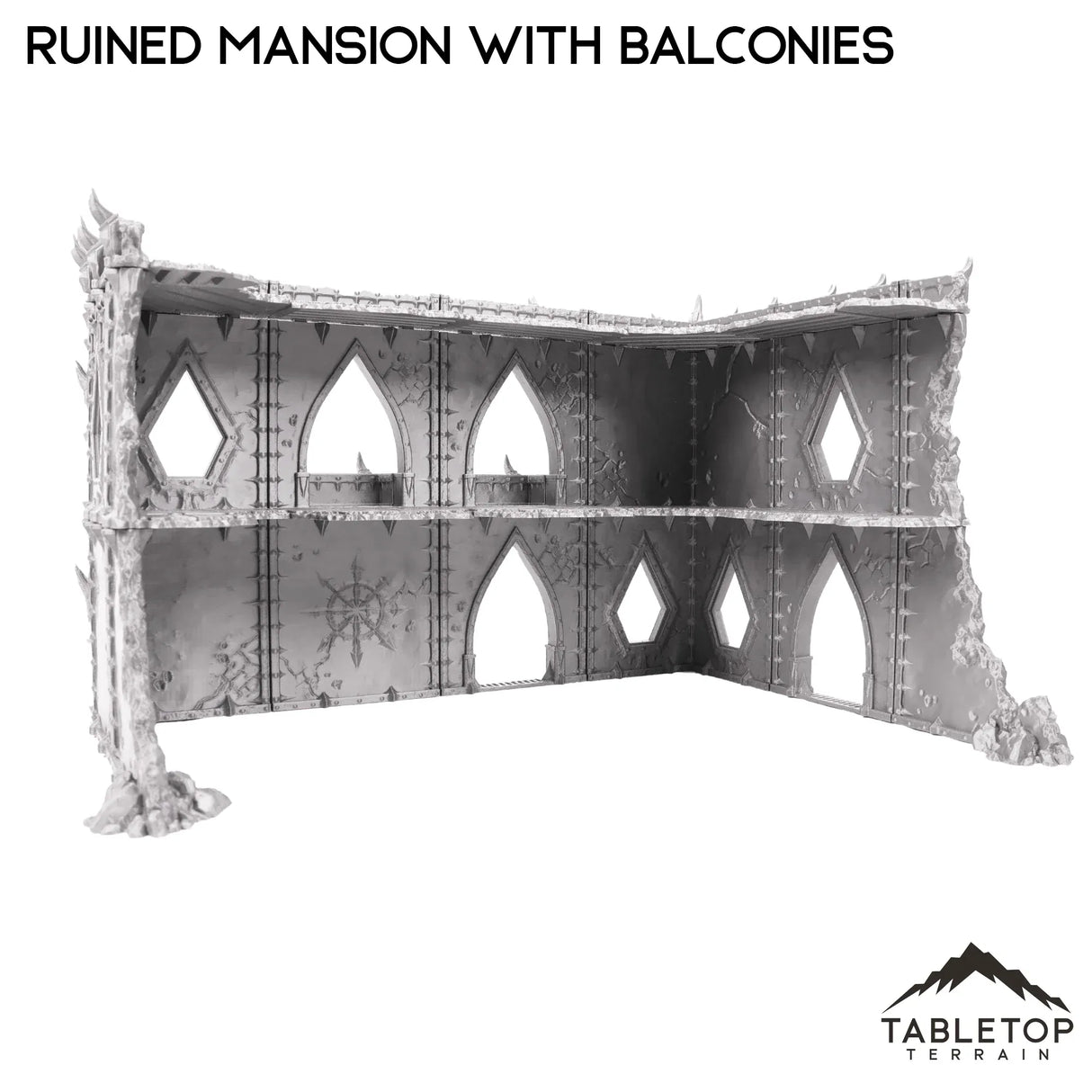 Tabletop Terrain Terrain Ruined Mansion with Balconies - Demon Gate