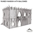 Tabletop Terrain Terrain Ruined Mansion with Balconies - Demon Gate
