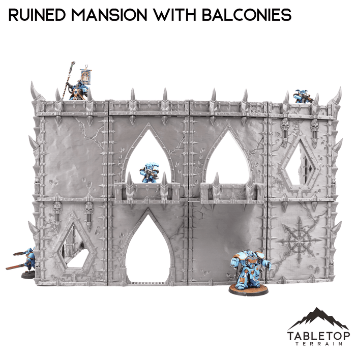 Tabletop Terrain Terrain Ruined Mansion with Balconies - Demon Gate