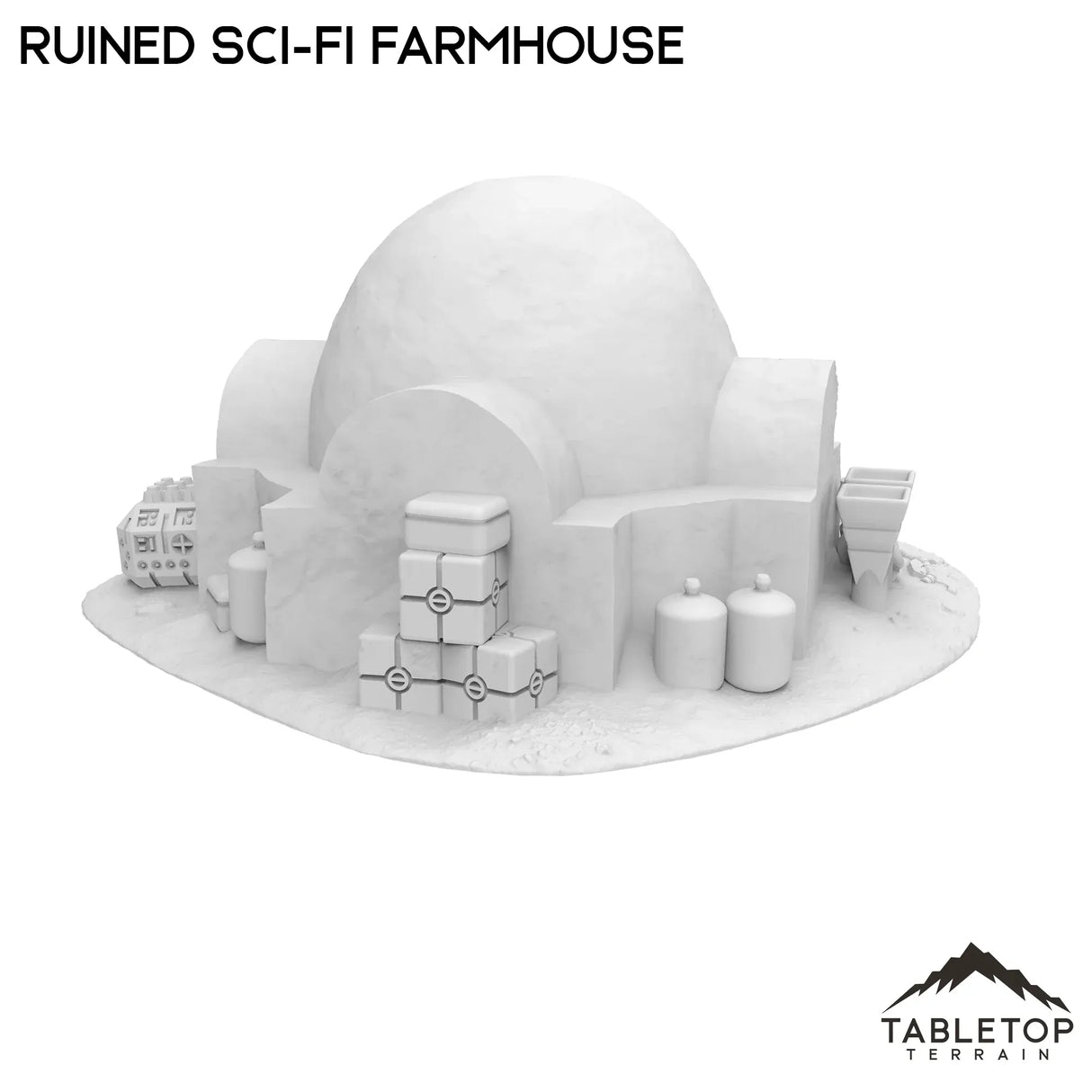 Tabletop Terrain Terrain Ruined Sci-Fi Farmhouse