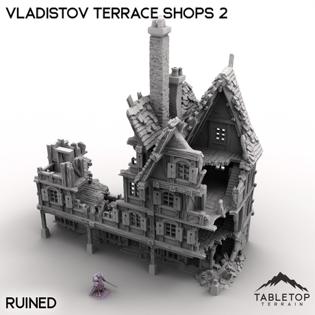Tabletop Terrain Terrain Ruined Terrace Shops 1 / 32mm Vladistov Terrace Shops 2