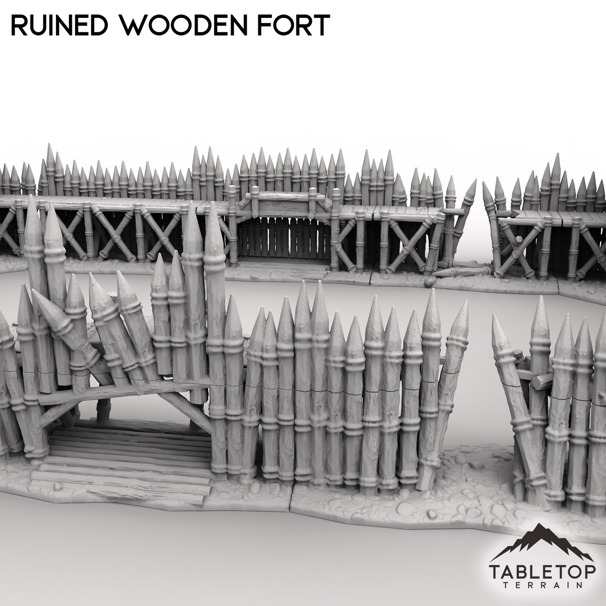 Tabletop Terrain Terrain Ruined Wooden Fort