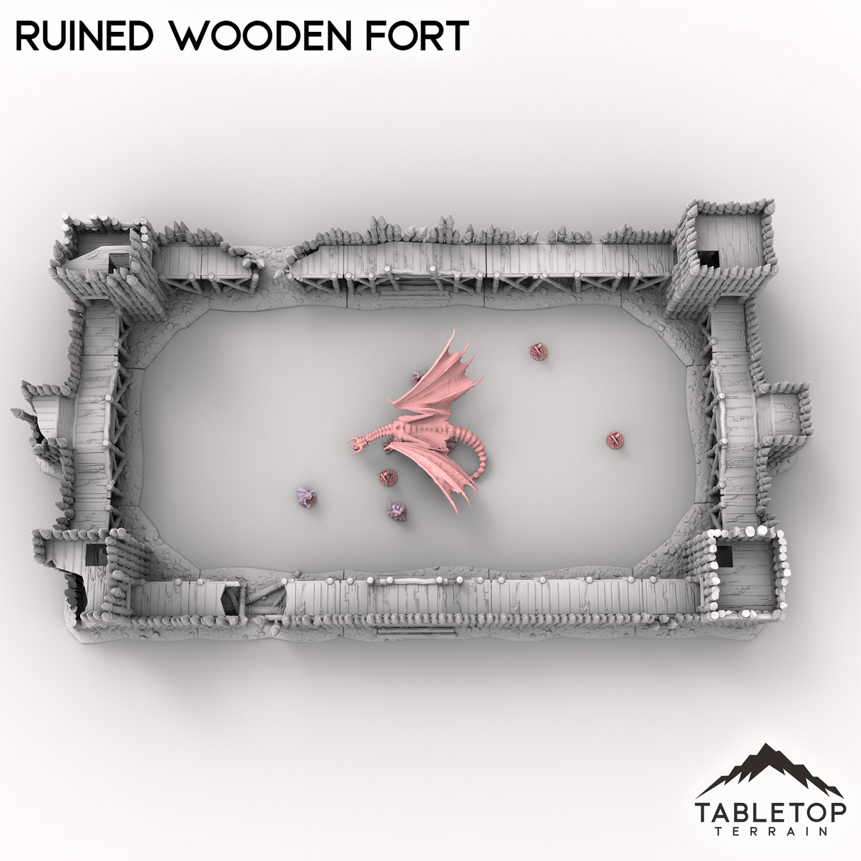 Tabletop Terrain Terrain Ruined Wooden Fort
