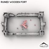 Tabletop Terrain Terrain Ruined Wooden Fort