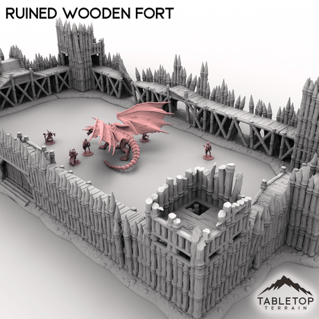 Tabletop Terrain Terrain Ruined Wooden Fort