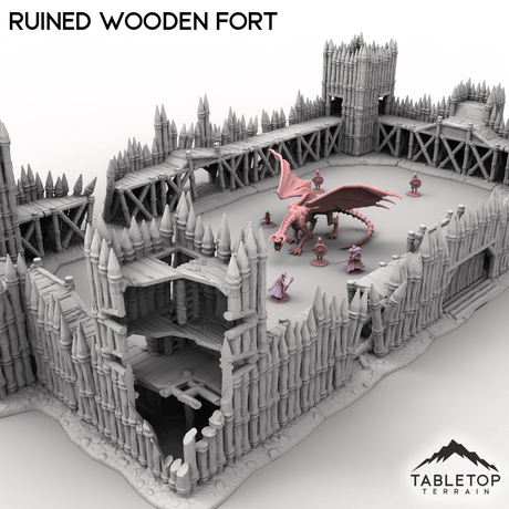 Tabletop Terrain Terrain Ruined Wooden Fort