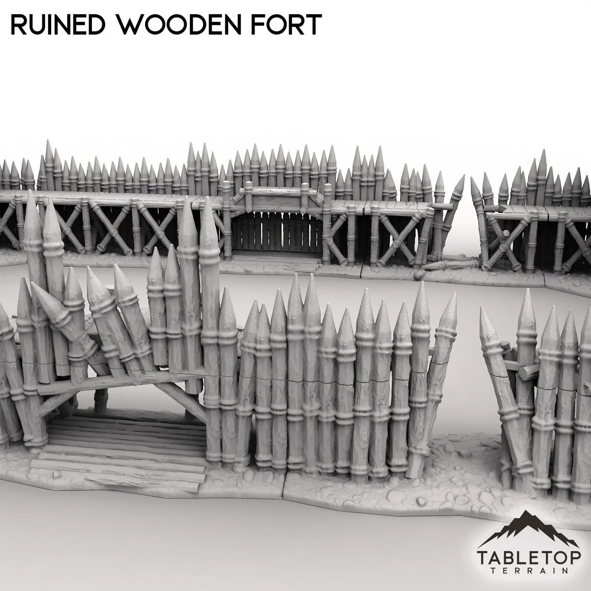 Tabletop Terrain Terrain Ruined Wooden Fort
