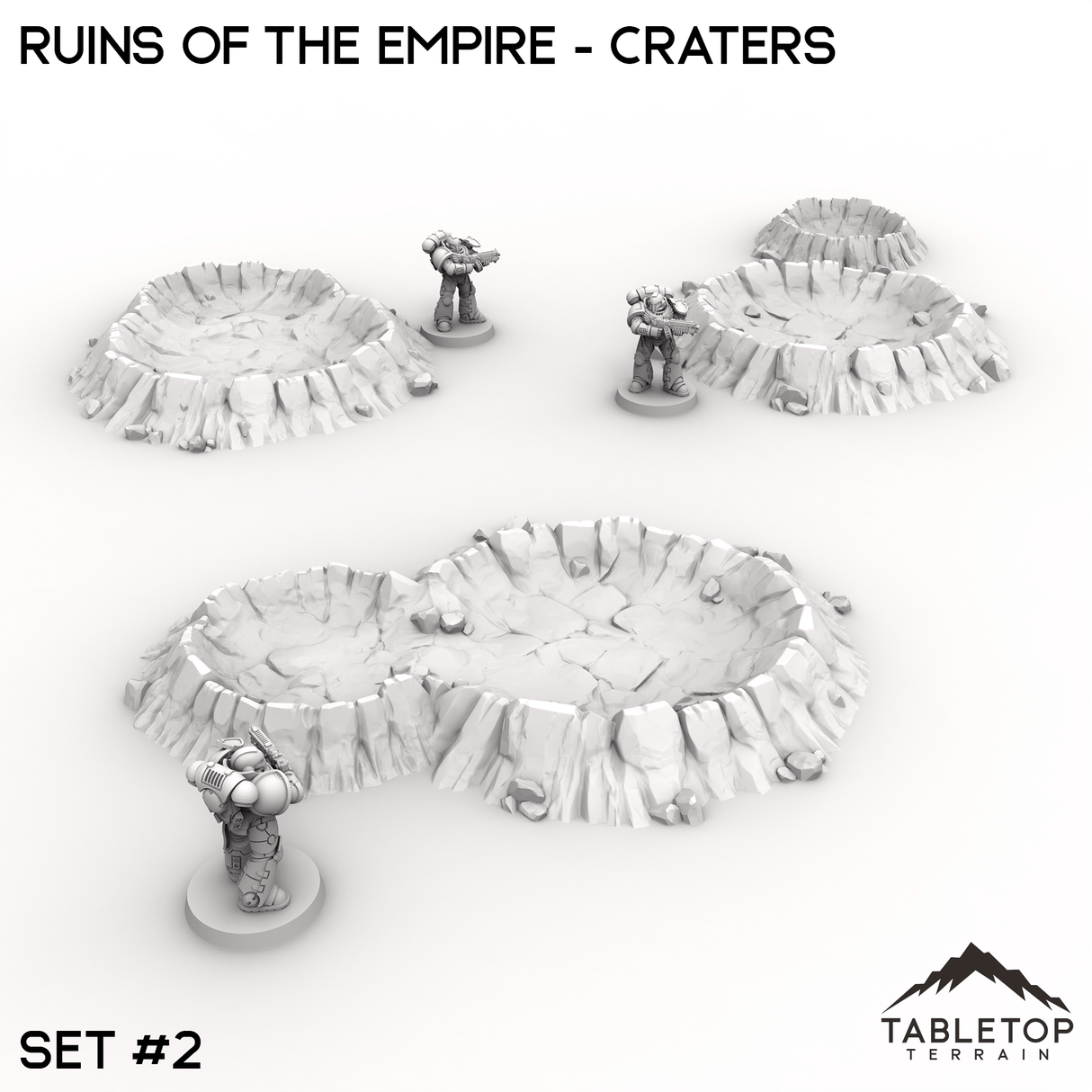 Tabletop Terrain Terrain Ruins of the Empire - Craters