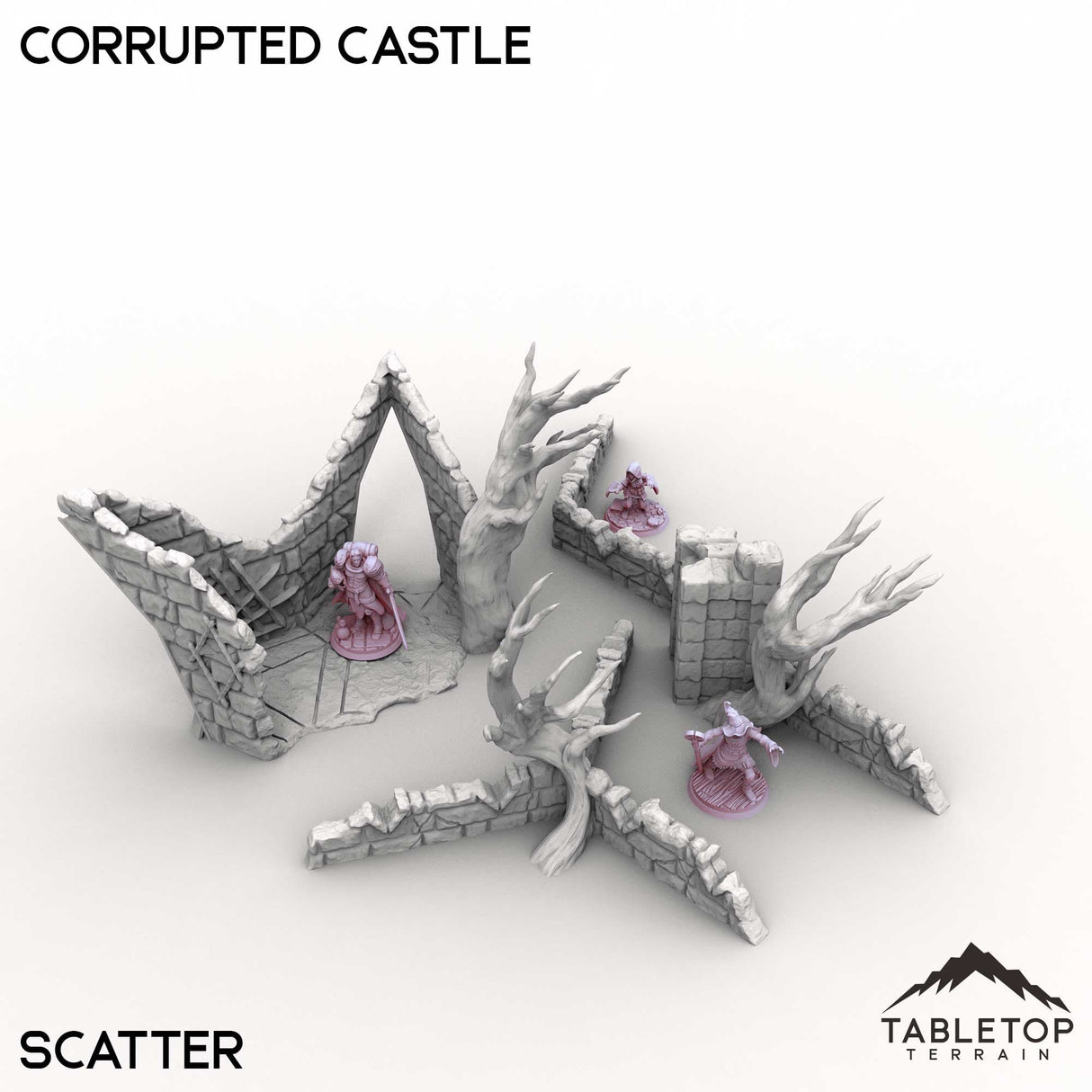 Tabletop Terrain Terrain Scatter / 32mm Corrupted Castle