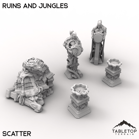 Tabletop Terrain Terrain Scatter Terrain / 32mm Ruins and Jungles
