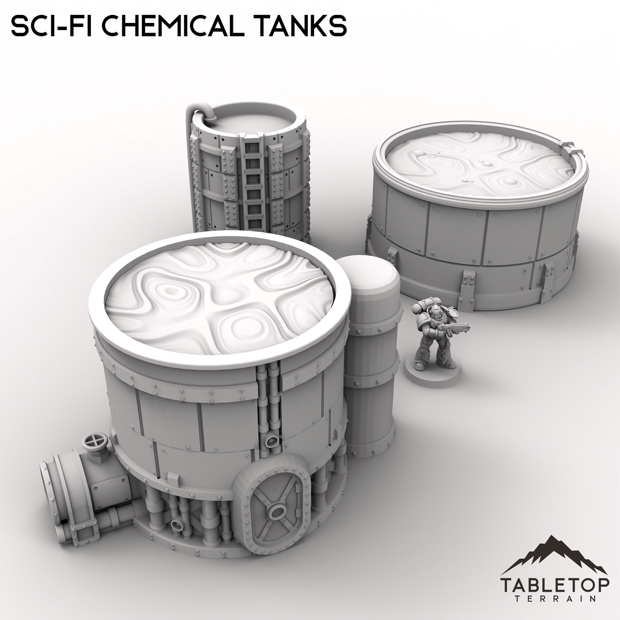 Tabletop Terrain Terrain Sci-Fi Chemical Tanks