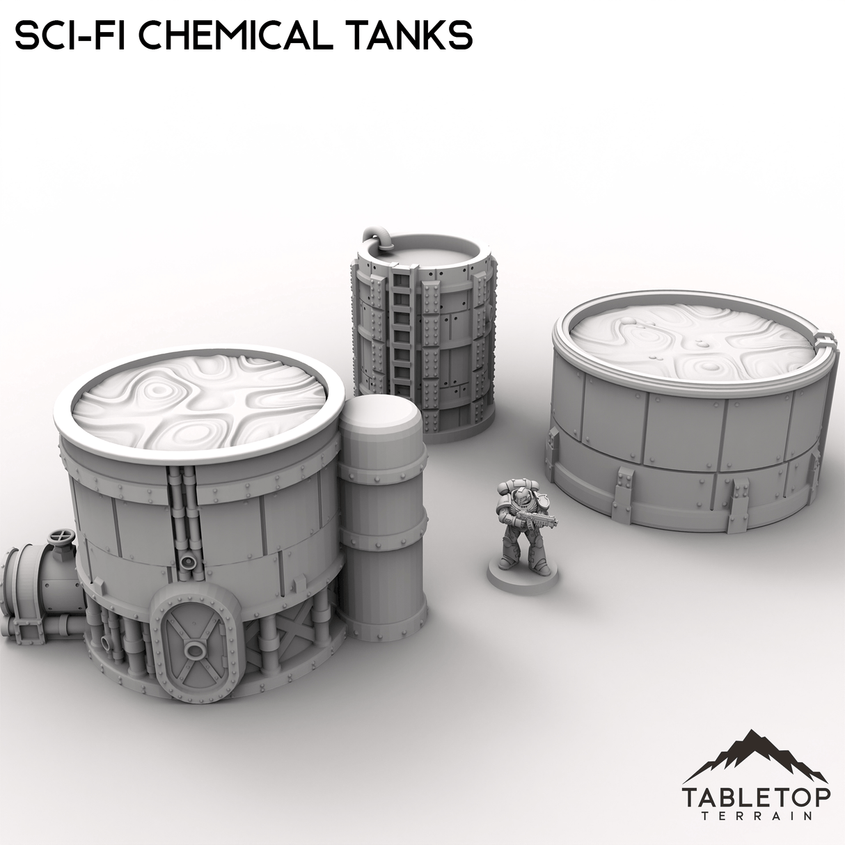 Tabletop Terrain Terrain Sci-Fi Chemical Tanks