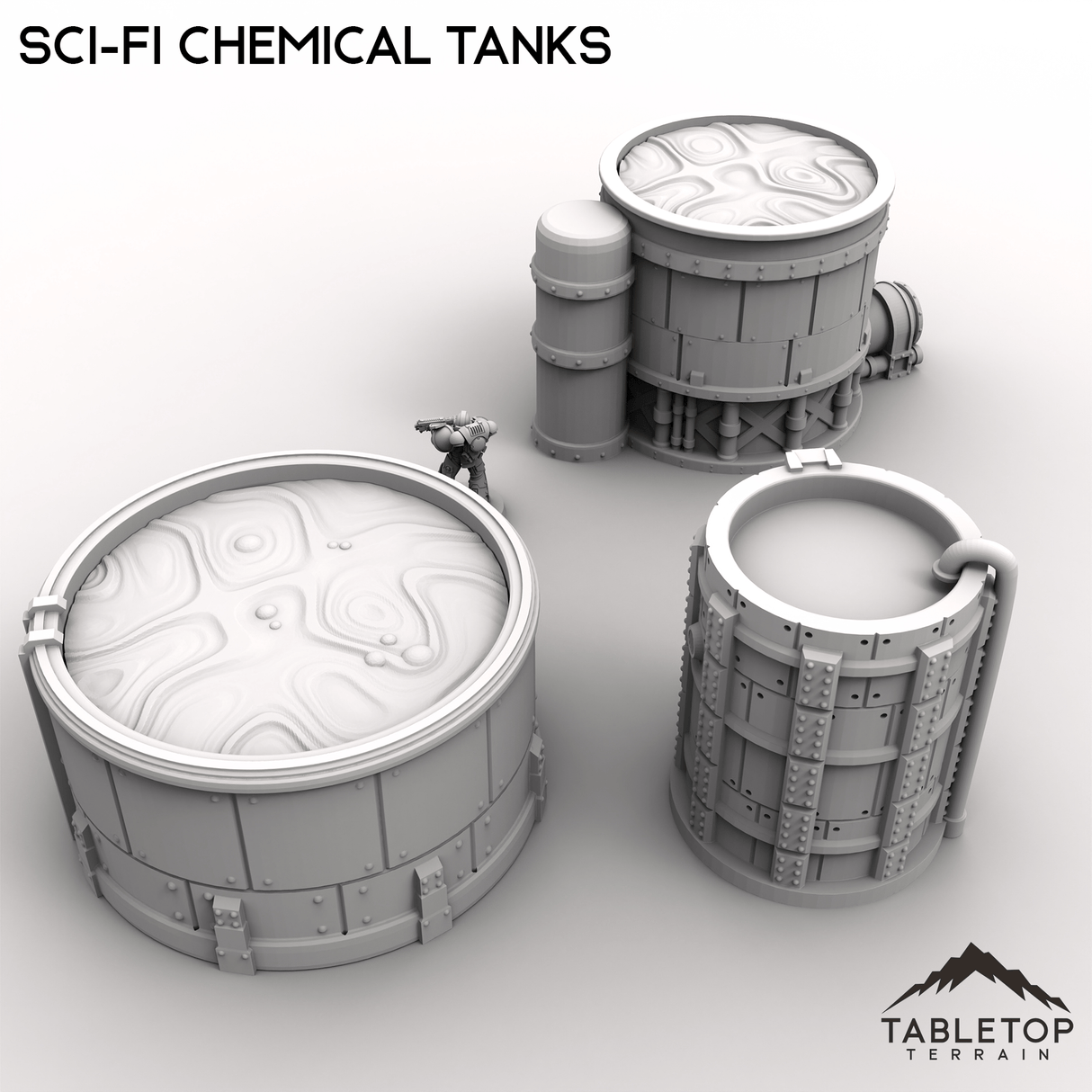 Tabletop Terrain Terrain Sci-Fi Chemical Tanks