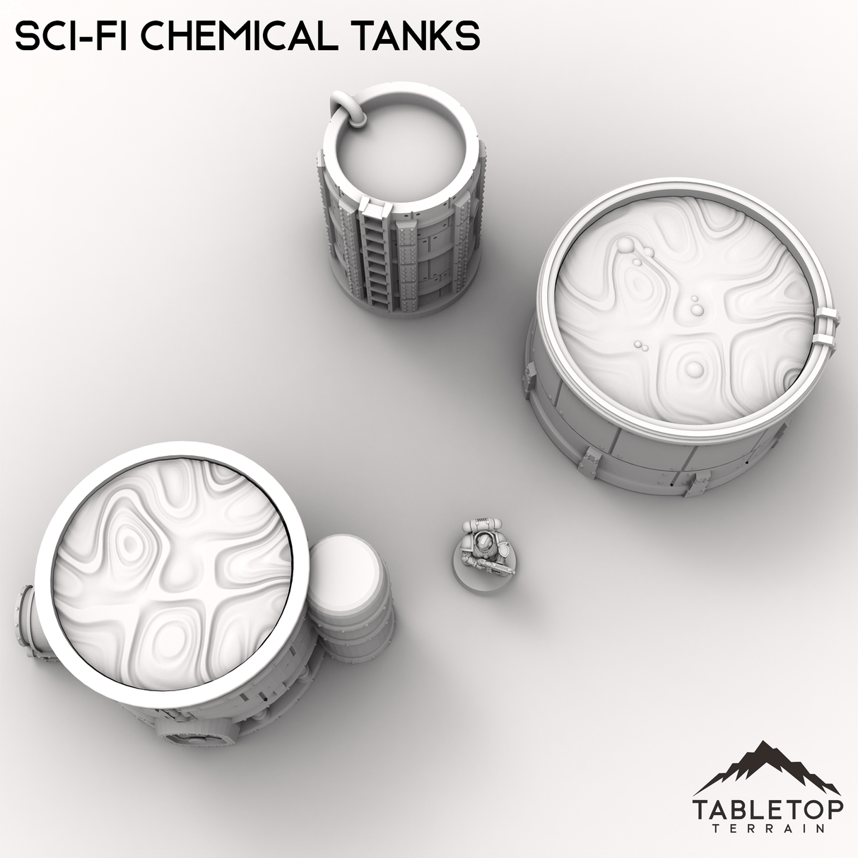 Tabletop Terrain Terrain Sci-Fi Chemical Tanks