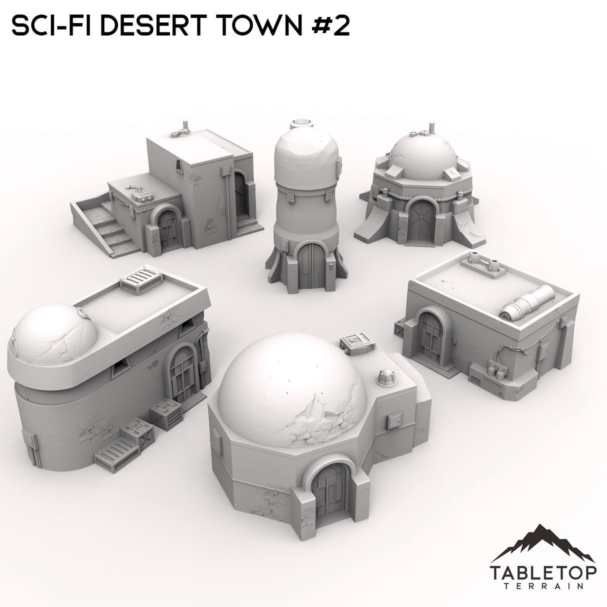 Tabletop Terrain Terrain Sci-Fi Desert Town #2