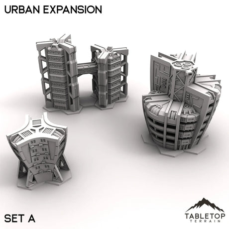 Tabletop Terrain Terrain Set A HEXTECH Urban Expansion Trinity City  - 6mm