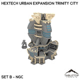 Tabletop Terrain Terrain Set B / NextGen Color HEXTECH Urban Expansion Trinity City  - 6mm