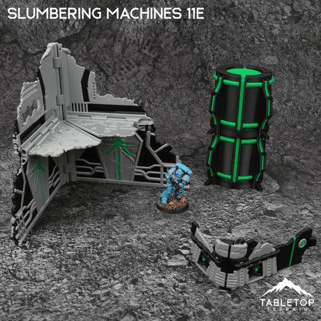 Tabletop Terrain Terrain Slumbering Machines 11e Foldable Tournament Terrain
